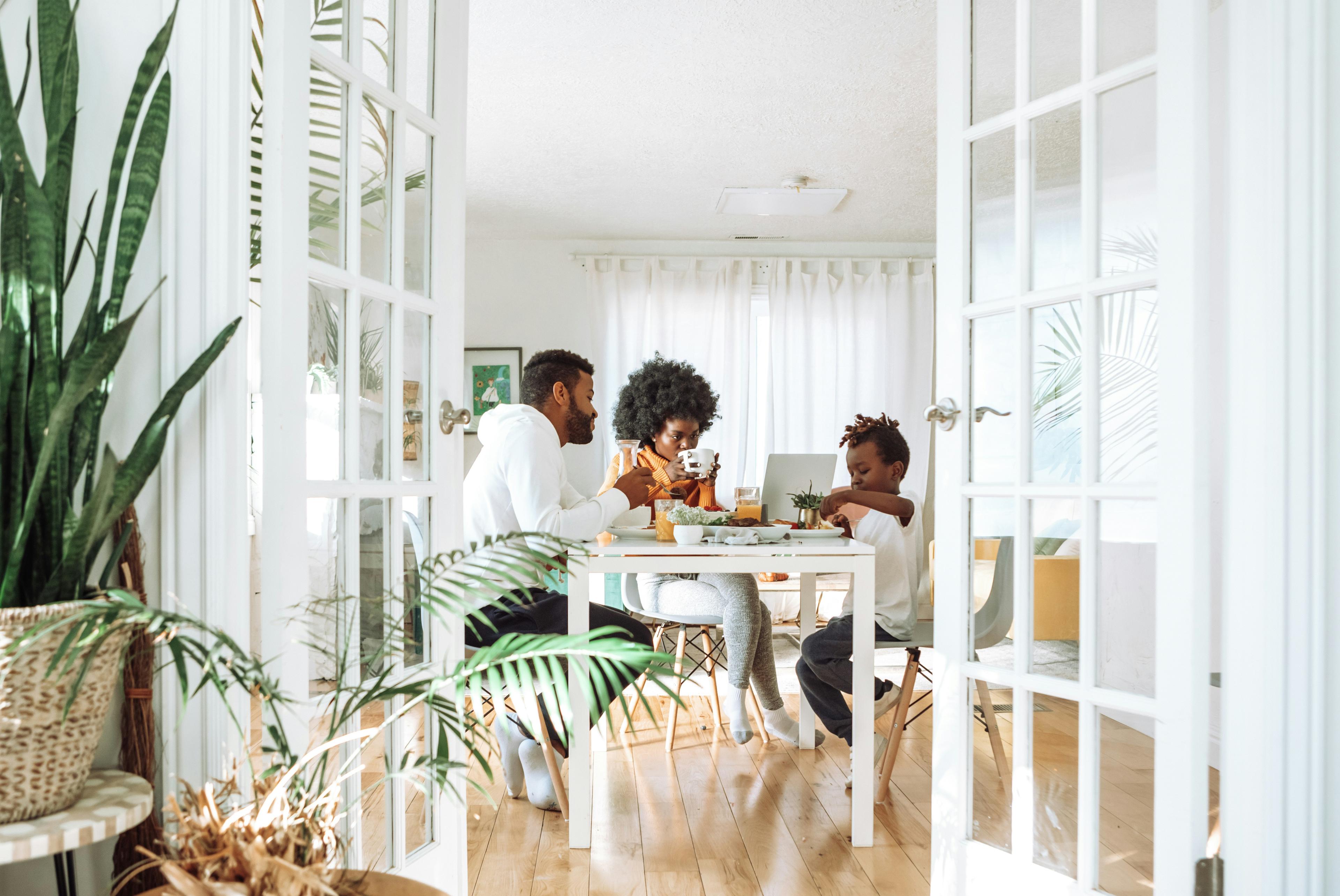 People cleaning a home