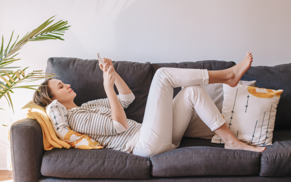 Family enjoying clean home